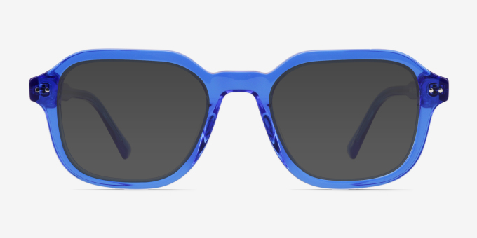 Kismet Crystal Blue AcétateMontures de lunettes de vue d'EyeBuyDirect, Avec des Verres Teintés