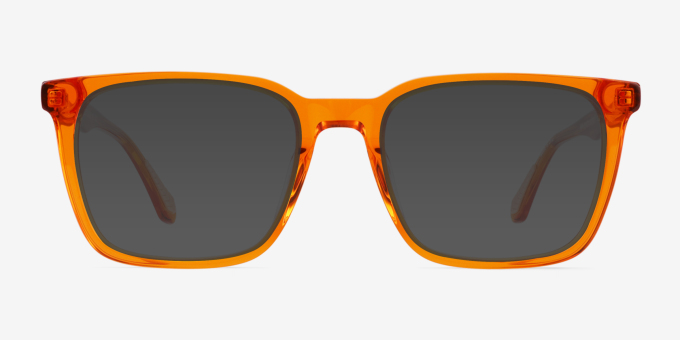 Ambition Crystal Orange AcetateEyeglass Frames from EyeBuyDirect, with Tinted Lenses