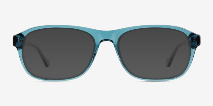 Nicolas Clear Blue Green AcétateMontures de lunettes de vue d'EyeBuyDirect, Avec des Verres Teintés