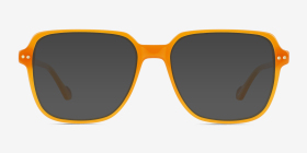 Brooke Orange Acétate Montures de lunettes de vue d'EyeBuyDirect, with Tinted Lenses