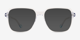 Brooke Transparent Acétate Montures de lunettes de vue d'EyeBuyDirect, with Tinted Lenses