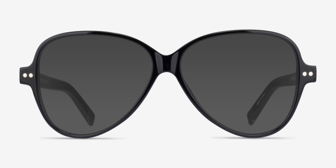 Shea Black AcetateEyeglass Frames from EyeBuyDirect, with Tinted Lenses