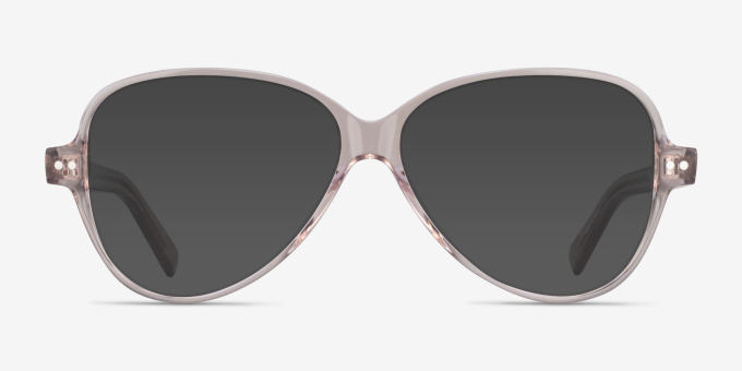 Shea Clear Brown AcetateEyeglass Frames from EyeBuyDirect, with Tinted Lenses
