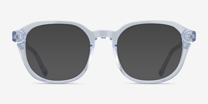 Justin Clear Blue AcetateEyeglass Frames from EyeBuyDirect, with Tinted Lenses