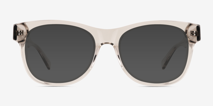 Abe Clear Gray AcetateEyeglass Frames from EyeBuyDirect, with Tinted Lenses