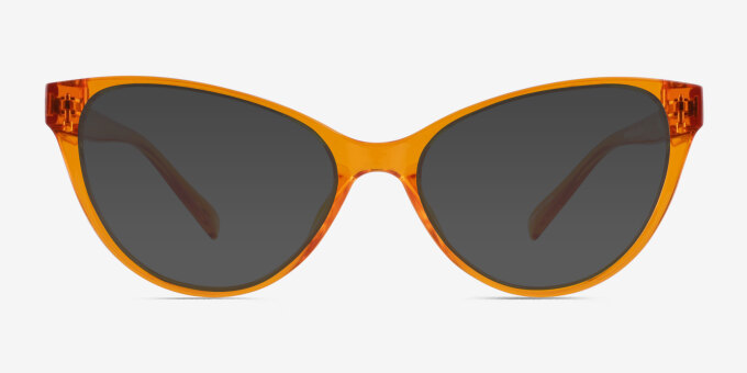 Lantana Clear Orange PlasticEyeglass Frames from EyeBuyDirect, with Tinted Lenses