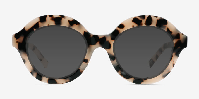 Magritte Ivory Tortoise Alternative MaterialsEyeglass Frames from EyeBuyDirect, with Tinted Lenses