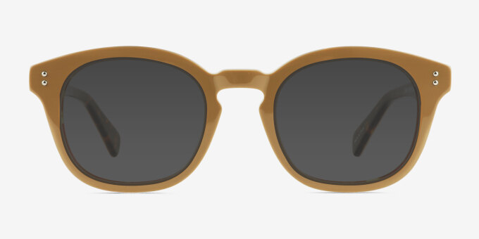 Duchamp Brown Tortoise Alternative MaterialsEyeglass Frames from EyeBuyDirect, with Tinted Lenses