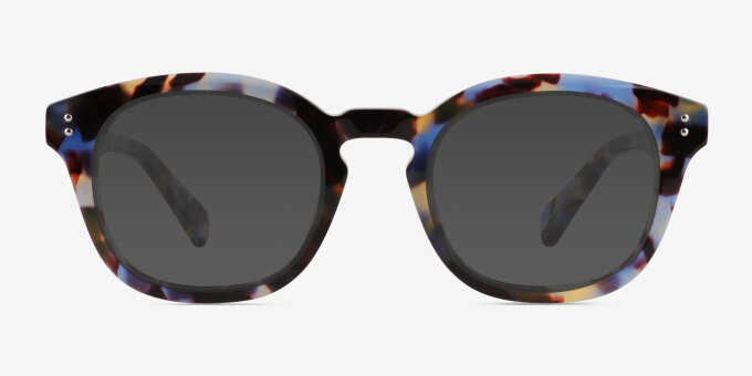 Duchamp Blue Tortoise Alternative MaterialsEyeglass Frames from EyeBuyDirect, with Tinted Lenses