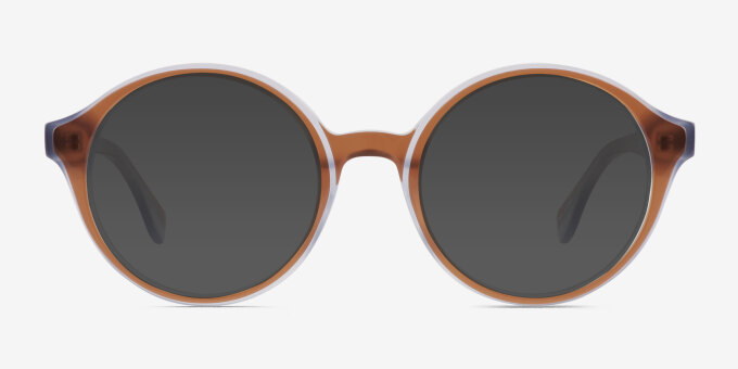 Vex Clear Brown Blue AcetateEyeglass Frames from EyeBuyDirect, with Tinted Lenses