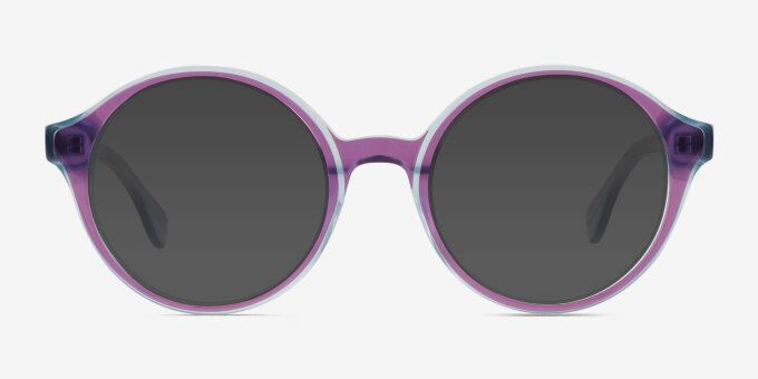 Vex Clear Purple Blue AcetateEyeglass Frames from EyeBuyDirect, with Tinted Lenses