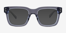 Jam Clear Gray Acetate Eyeglass Frames from EyeBuyDirect, with Tinted Lenses