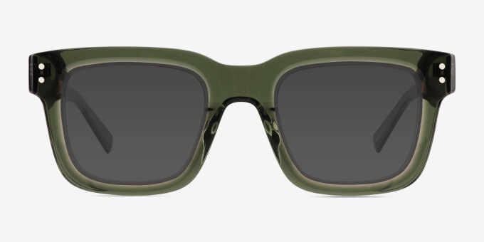 Jam Clear Green AcetateEyeglass Frames from EyeBuyDirect, with Tinted Lenses