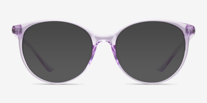 Moonglow Clear Purple PlasticEyeglass Frames from EyeBuyDirect, with Tinted Lenses