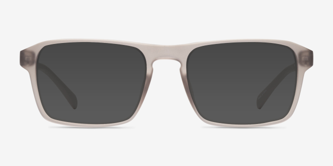 Stormwind Clear Gray PlasticEyeglass Frames from EyeBuyDirect, with Tinted Lenses