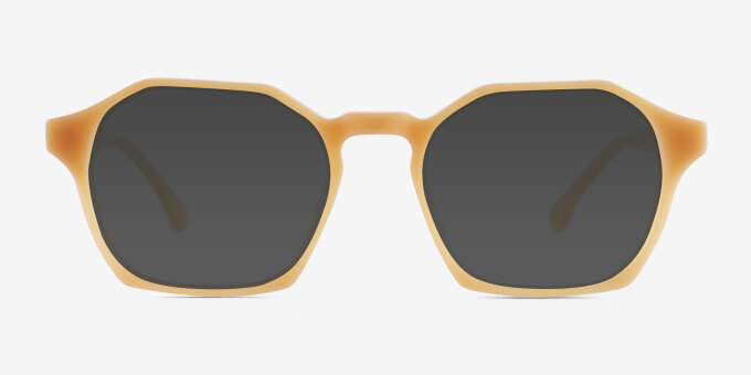 Degree Butter Yellow AcetateEyeglass Frames from EyeBuyDirect, with Tinted Lenses