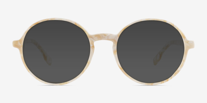 Amaranth Marble White AcetateEyeglass Frames from EyeBuyDirect, with Tinted Lenses