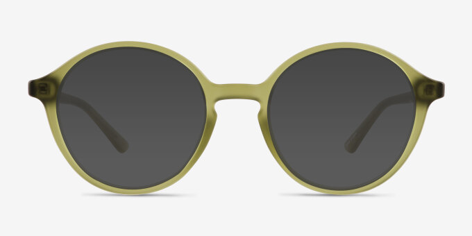Jamison Matte Clear Green PlasticEyeglass Frames from EyeBuyDirect, with Tinted Lenses