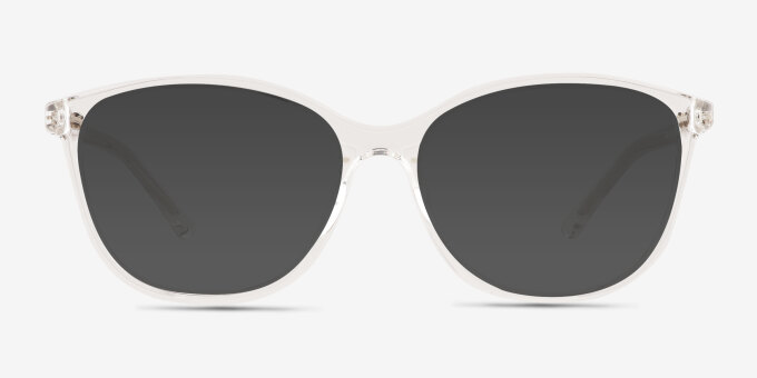 Sloane Transparent PlastiqueMontures de lunettes de vue d'EyeBuyDirect, Avec des Verres Teintés