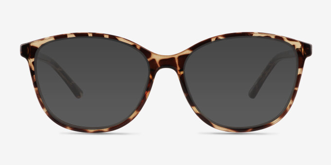 Sloane Light Tortoise PlastiqueMontures de lunettes de vue d'EyeBuyDirect, Avec des Verres Teintés