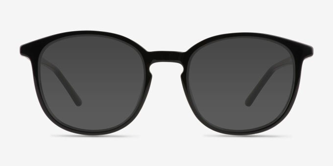 Adler Shiny Black PlasticEyeglass Frames from EyeBuyDirect, with Tinted Lenses