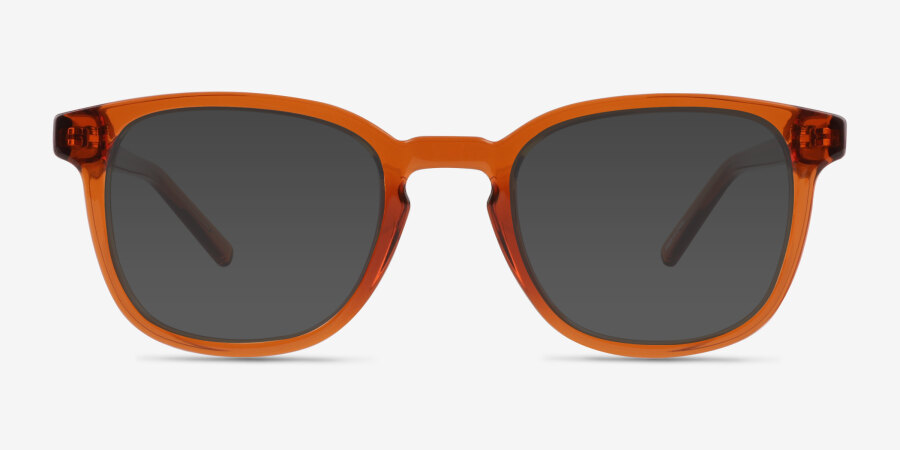Tegan Square Clear Orange Glasses for Women | Eyebuydirect