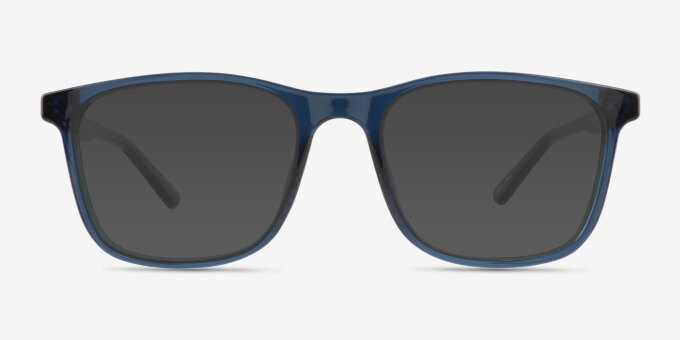 Thayer Clear Navy PlastiqueMontures de lunettes de vue d'EyeBuyDirect, Avec des Verres Teintés