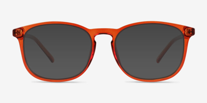 Larkin Clear Orange PlasticEyeglass Frames from EyeBuyDirect, with Tinted Lenses