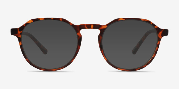 Monti Matte Tortoise PlasticEyeglass Frames from EyeBuyDirect, with Tinted Lenses