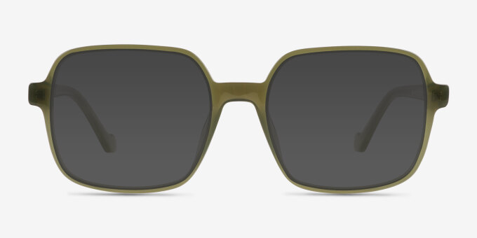Lior Clear Green PlasticEyeglass Frames from EyeBuyDirect, with Tinted Lenses