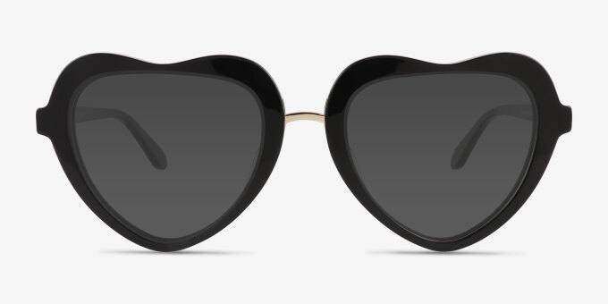 Ever Black AcetateEyeglass Frames from EyeBuyDirect, with Tinted Lenses