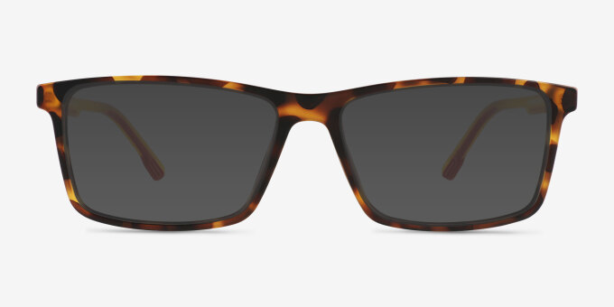 1Up Yellow Tortoise PlasticEyeglass Frames from EyeBuyDirect, with Tinted Lenses