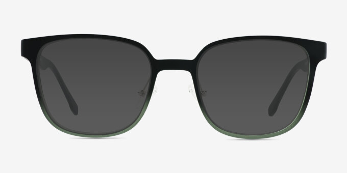 GG Black Green PlasticEyeglass Frames from EyeBuyDirect, with Tinted Lenses