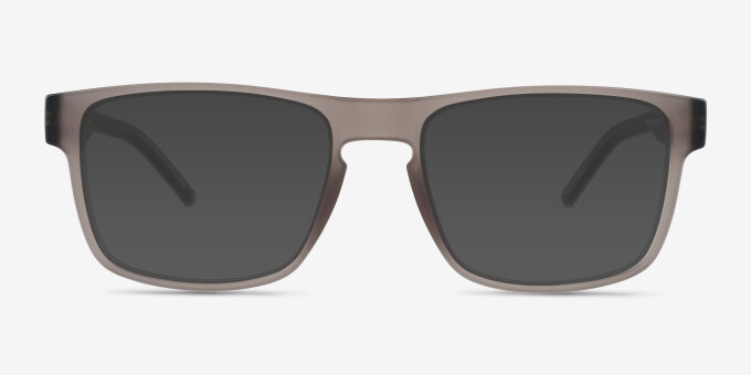 Lvl Matte Crystal Gray PlasticEyeglass Frames from EyeBuyDirect, with Tinted Lenses