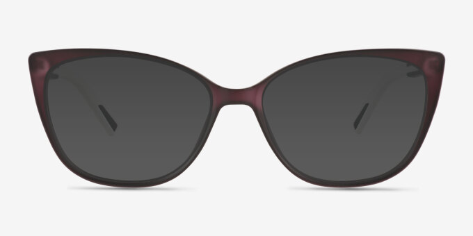 Ign Crystal Dark Purple PlasticEyeglass Frames from EyeBuyDirect, with Tinted Lenses