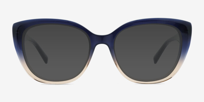 Billow Blue Brown Alternative MaterialsEyeglass Frames from EyeBuyDirect, with Tinted Lenses