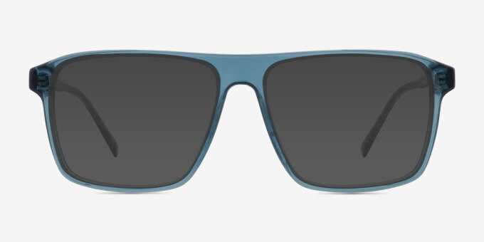 Whitecap Bleu PlastiqueMontures de lunettes de vue d'EyeBuyDirect, Avec des Verres Teintés