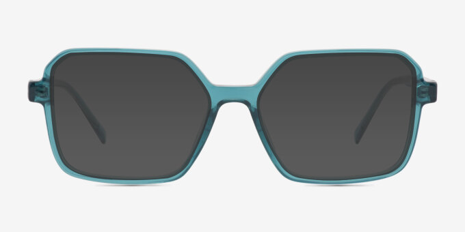 Surfer Green PlasticEyeglass Frames from EyeBuyDirect, with Tinted Lenses
