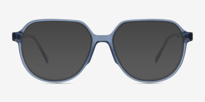 Serene Clear Blue PlasticEyeglass Frames from EyeBuyDirect, with Tinted Lenses