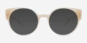 Tsunami Blanche Acétate Montures de lunettes de vue d'EyeBuyDirect, with Tinted Lenses