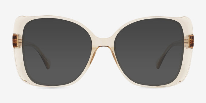 Monarch Brown AcetateEyeglass Frames from EyeBuyDirect, with Tinted Lenses