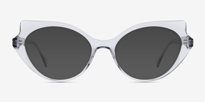 Painted Lady Gray AcetateEyeglass Frames from EyeBuyDirect, with Tinted Lenses