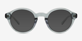 Miles Clear Green Acétate Montures de lunettes de vue d'EyeBuyDirect, with Tinted Lenses