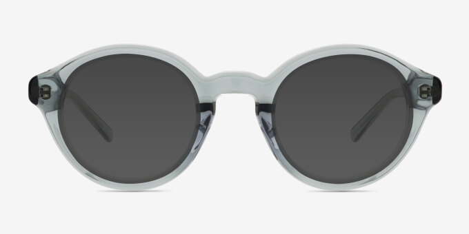 Miles Clear Green Alternative MaterialsEyeglass Frames from EyeBuyDirect, with Tinted Lenses