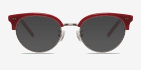 Annabel Rouge Acetate-metal Montures de lunettes de vue d'EyeBuyDirect, with Tinted Lenses