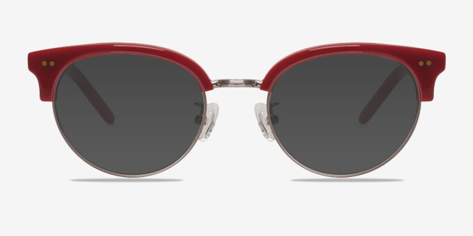 Annabel Red Acetate, MetalEyeglass Frames from EyeBuyDirect, with Tinted Lenses
