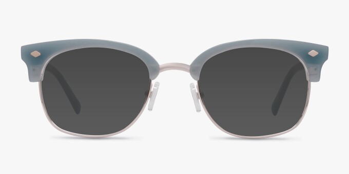 Japan Morning Blue Acetate, MetalEyeglass Frames from EyeBuyDirect, with Tinted Lenses