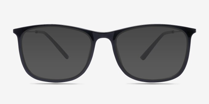 Hurricane Noir MétalMontures de lunettes de vue d'EyeBuyDirect, Avec des Verres Teintés