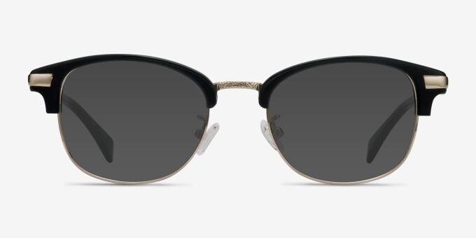 Kinjin Noir Acetate, MetalMontures de lunettes de vue d'EyeBuyDirect, Avec des Verres Teintés