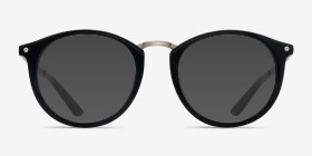 La Femme Noir Acétate Montures de lunettes de vue d'EyeBuyDirect, with Tinted Lenses